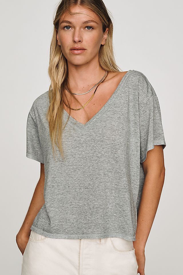 Pilcro Women's Cotton Blend V-Neck Tee
