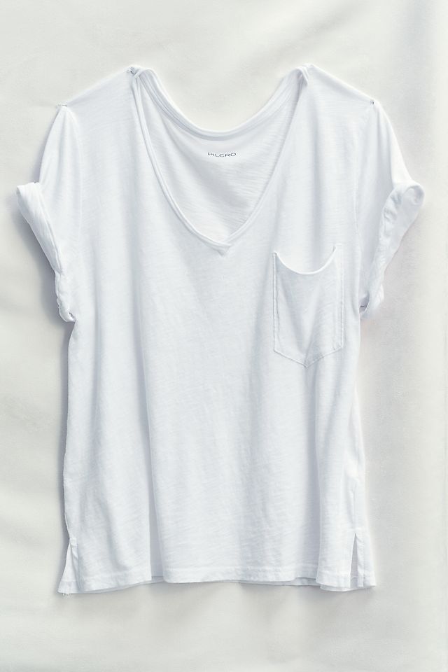 Pilcro Quinn Women's Drapey V-Neck Tee