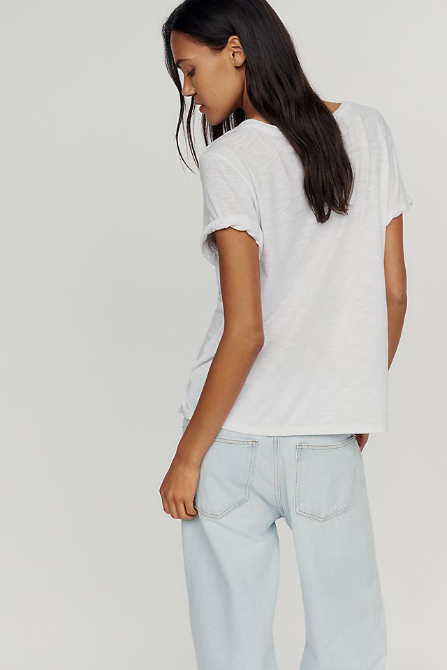 Pilcro Quinn Women's Drapey V-Neck Tee