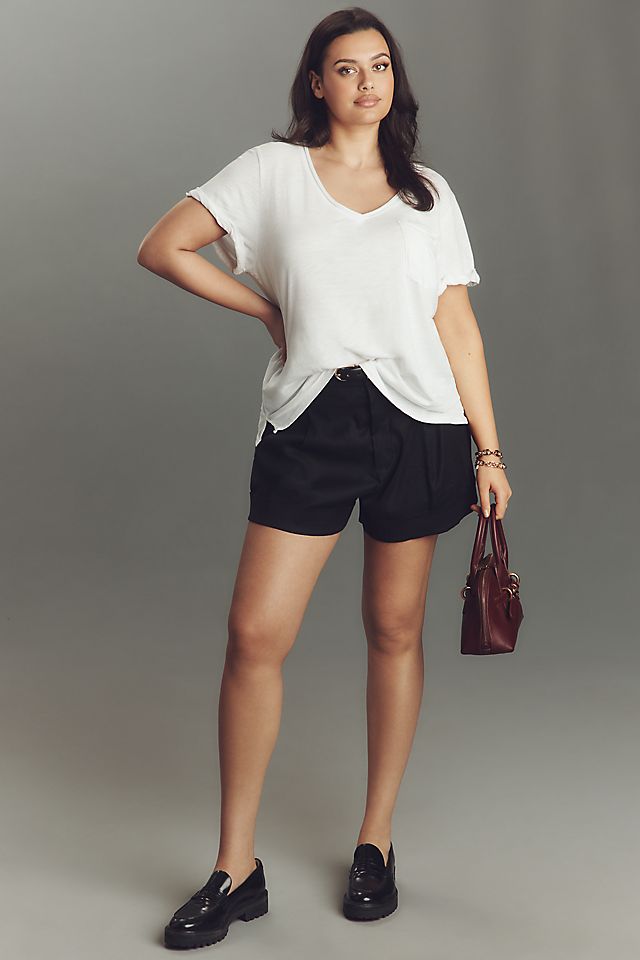 Pilcro Quinn Women's Drapey V-Neck Tee