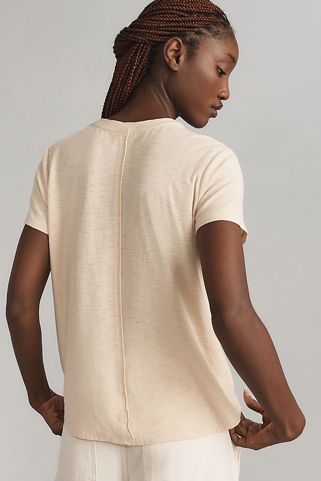 Pilcro Bennie Women's Slim Crew Neck Cotton T-Shirt