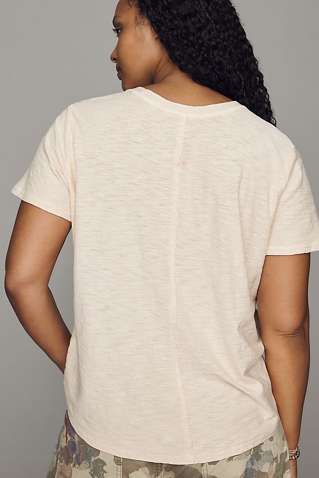 Pilcro Bennie Women's Slim Crew Neck Cotton T-Shirt