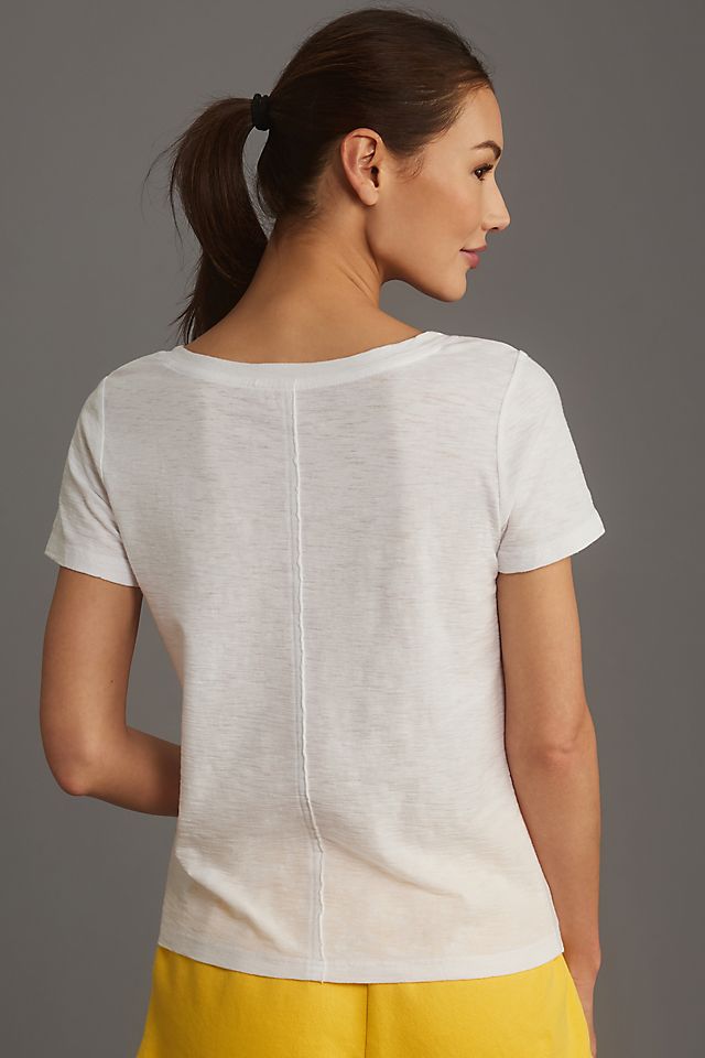 Pilcro Bennie Women's Cotton Slim V-Neck Tee