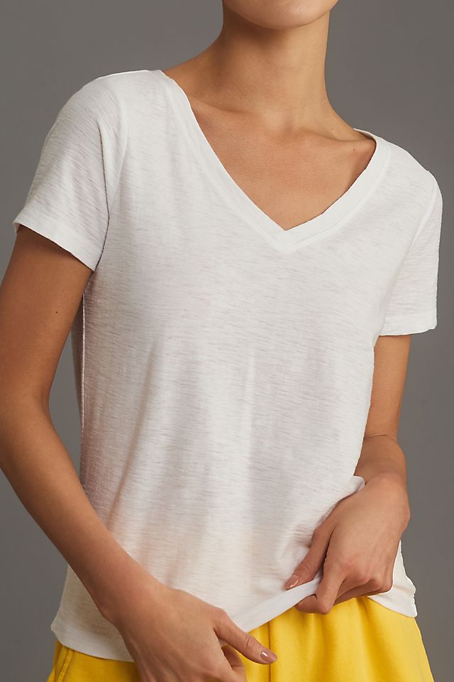 Pilcro Bennie Women's Cotton Slim V-Neck Tee