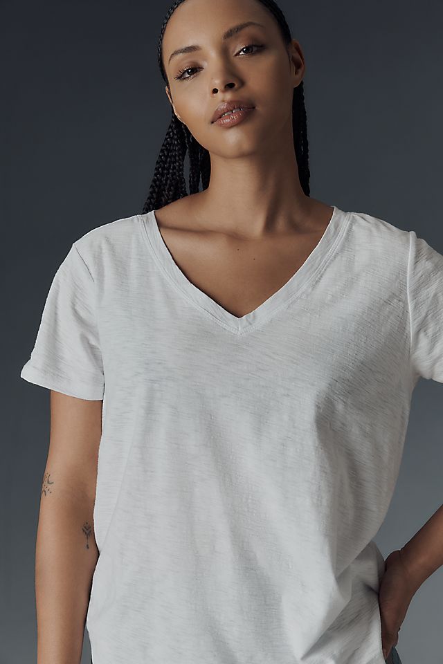 Pilcro Bennie Women's Cotton Slim V-Neck Tee