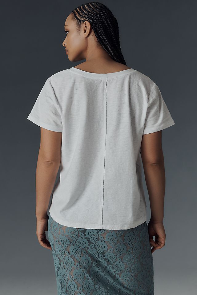 Pilcro Bennie Women's Cotton Slim V-Neck Tee