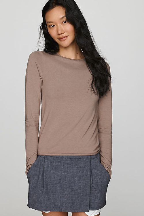 By Anthropologie Evan Women's Cotton Modal Long Sleeve Tee