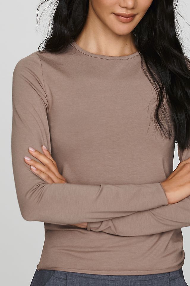 By Anthropologie Evan Women's Cotton Modal Long Sleeve Tee