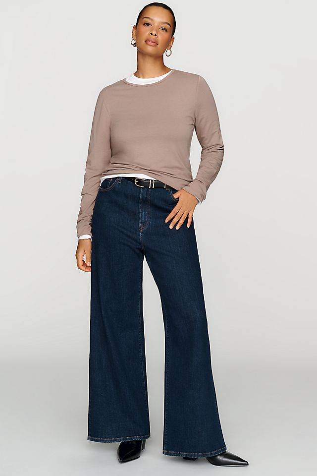 By Anthropologie Evan Women's Cotton Modal Long Sleeve Tee
