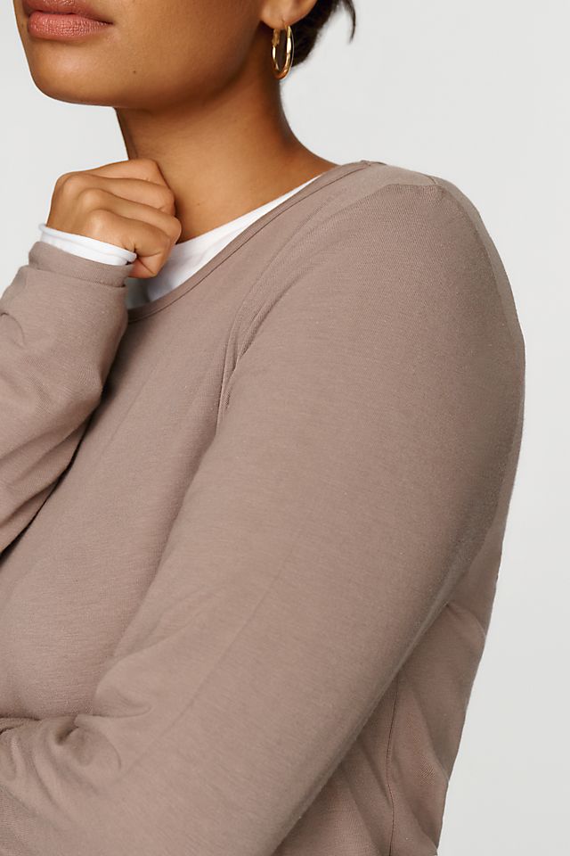 By Anthropologie Evan Women's Cotton Modal Long Sleeve Tee