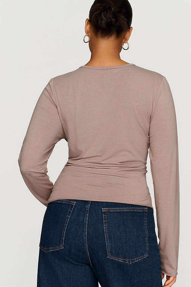 By Anthropologie Evan Women's Cotton Modal Long Sleeve Tee